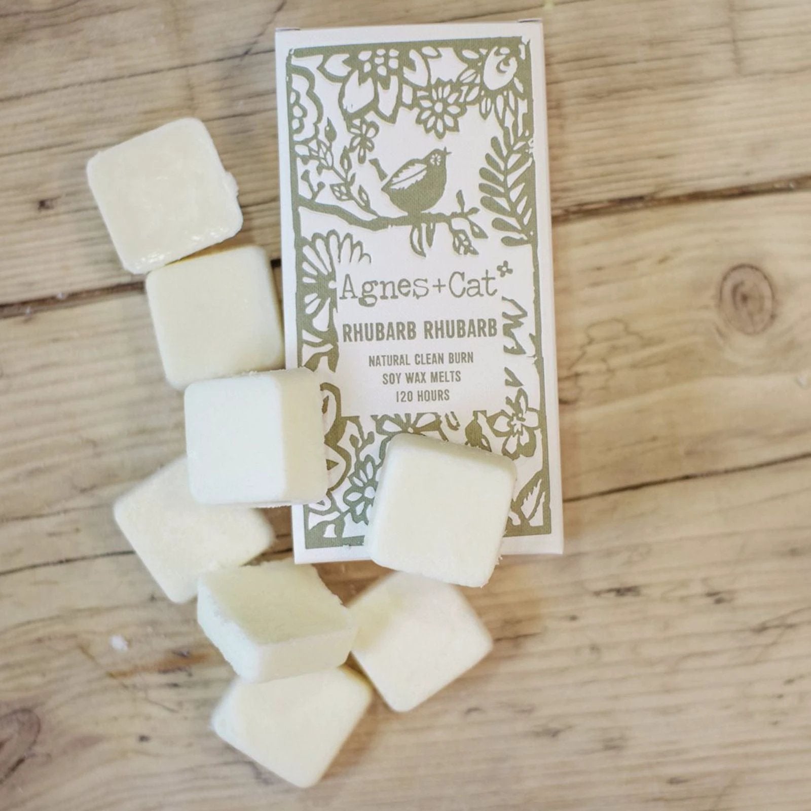 Agnes + Cat Box of 8 Wax Melts - Rhubarb Rhubarb by AW Dropship UK