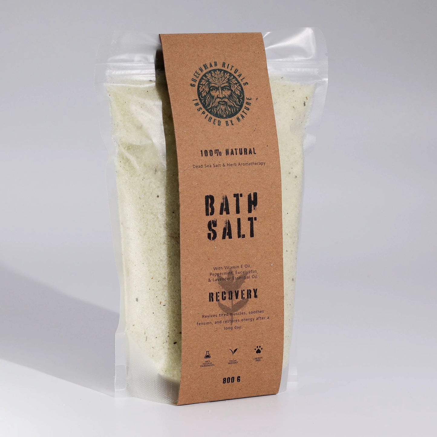 Greenman Rituals Menthol Aromatherapy Epsom Bath Salt – Recovery by AW Dropship UK