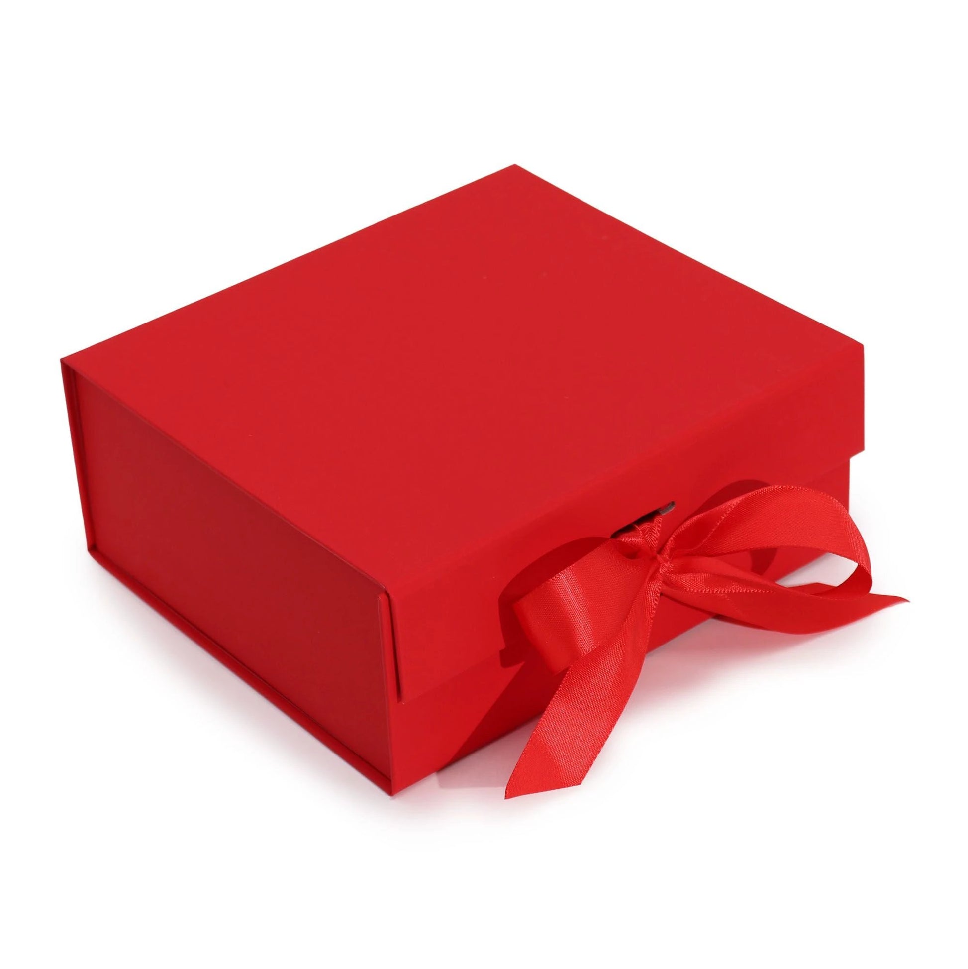 Flat Pack Gift Box - Medium Square (20x18.2x8cm) - Red by AW Dropship UK