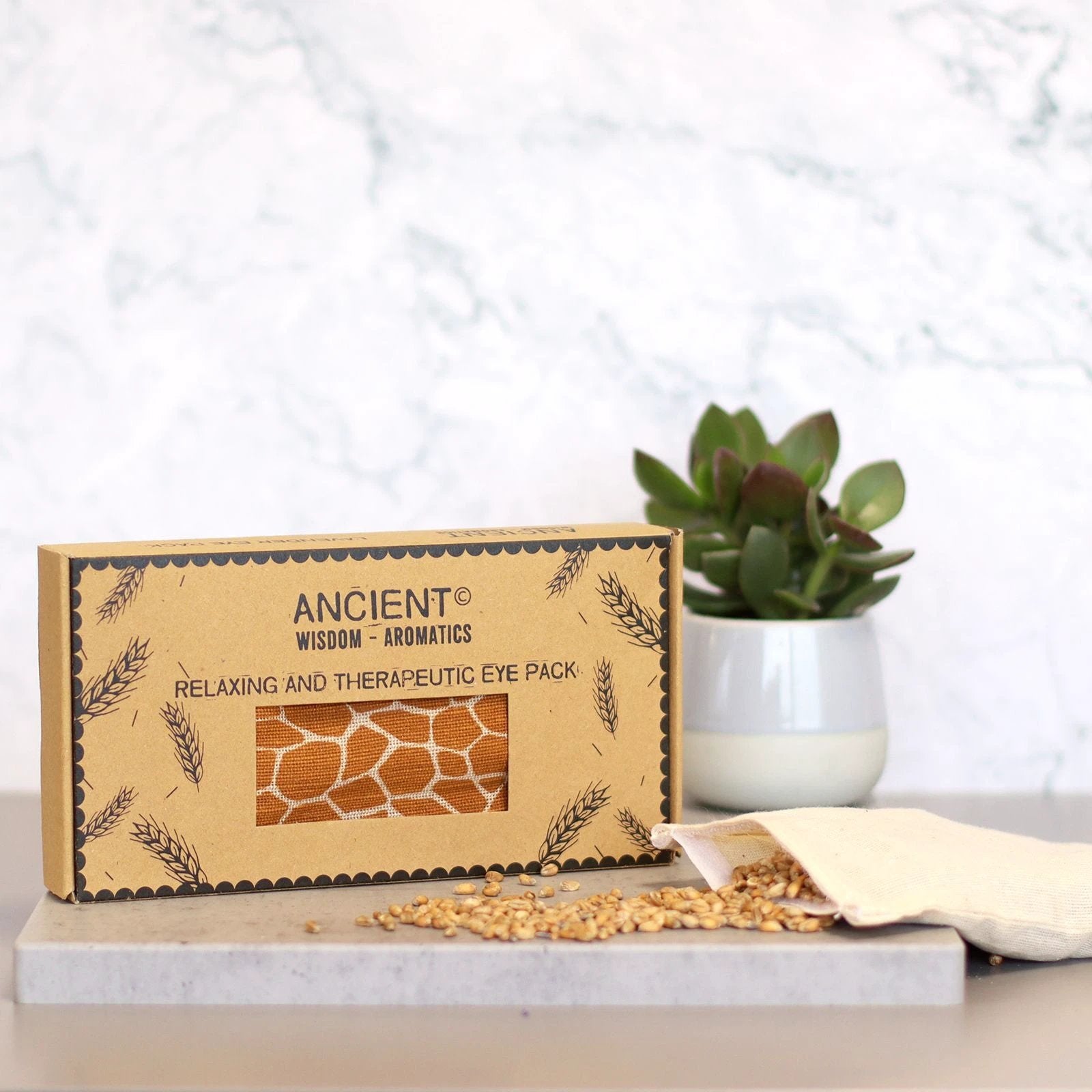 Lavender Natural Cotton and Juco Eye Pillow in Gift Box - Madagascar Giraffe by AW Dropship UK