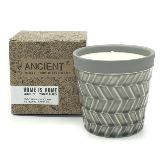 Home is Home Candle Pots - Vintage Garden by AW Dropship UK