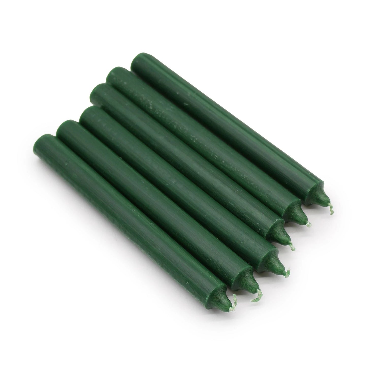 Solid Colour Dinner Candles - Rustic Holly Green - Pack of 5 by AW Dropship UK