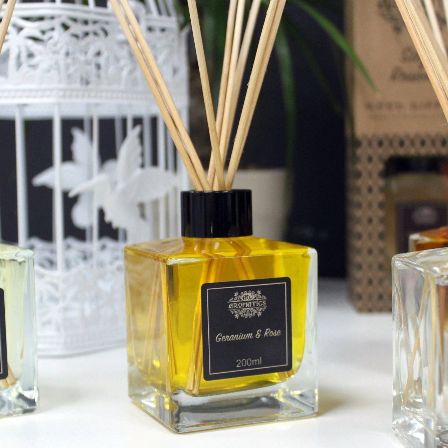 200ml Geranium & Rose Essential Oil Reed Diffuser by AW Dropship UK