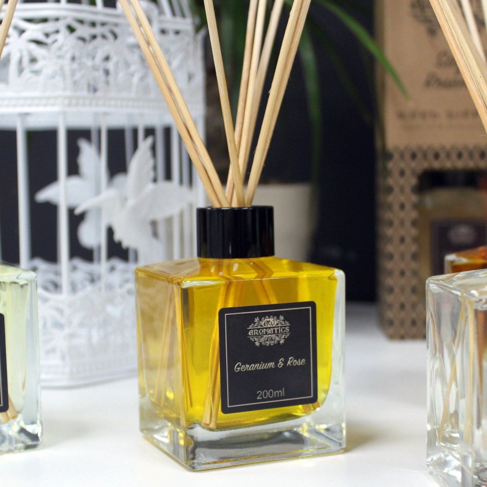 200ml Geranium & Rose Essential Oil Reed Diffuser by AW Dropship UK