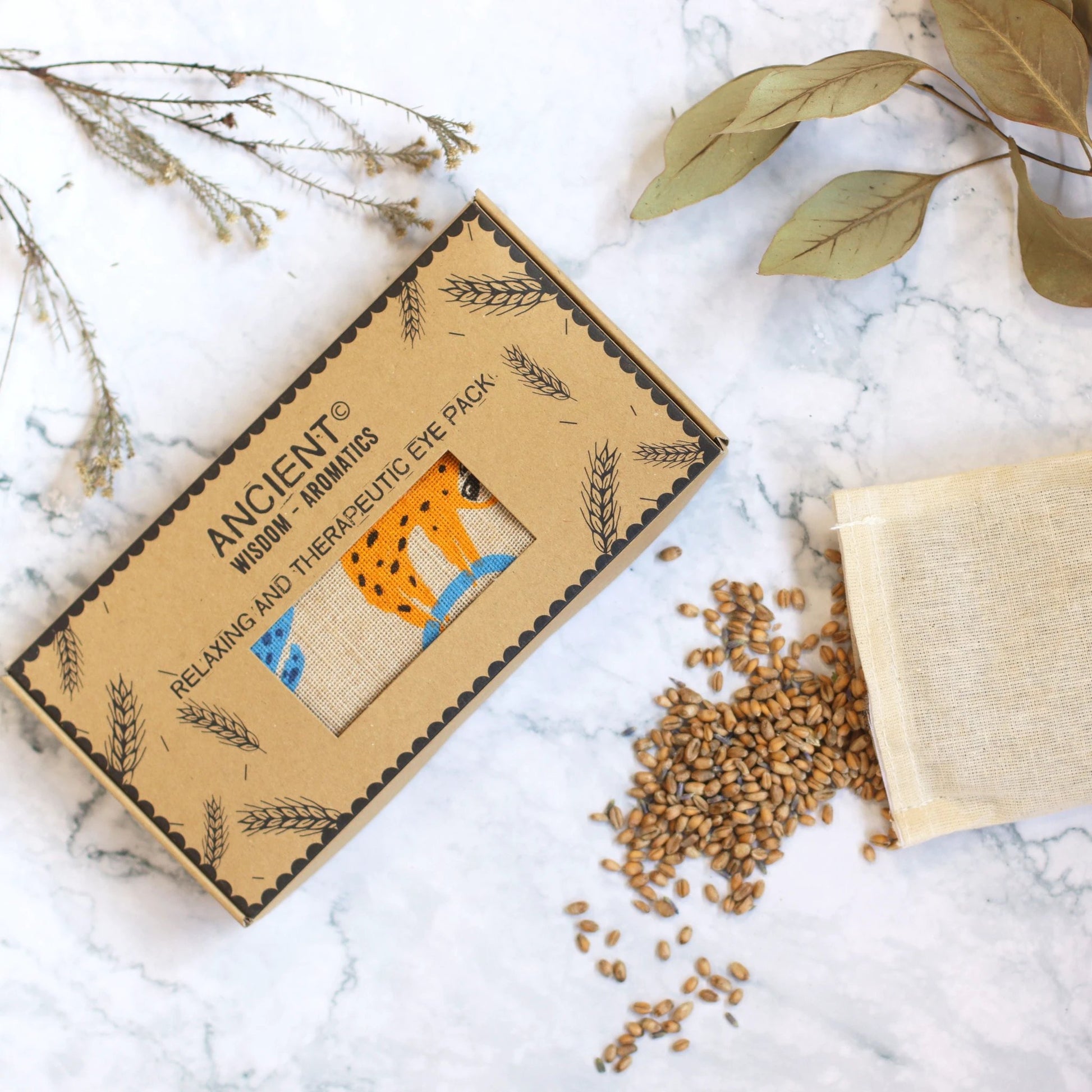 Lavender Natural Cotton and Juco Eye Pillow in Gift Box - Lazy Sloth by AW Dropship UK