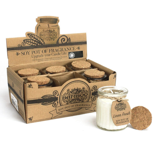 Linen Fresh Soy Pot of Fragrance Candles by AW Dropship UK