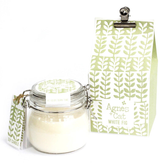 Agnes + Cat Kilner Jar Candle - White Fig by AW Dropship UK