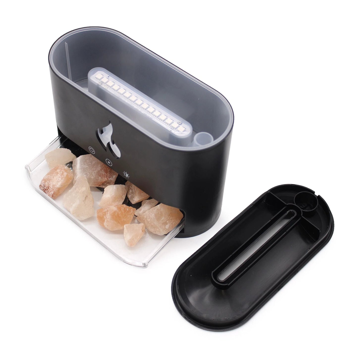 White Blaze Aroma Diffuser - Himalayan Salt Chamber - USB-C - Flame Effect (Salt included) by AW Dropship UK