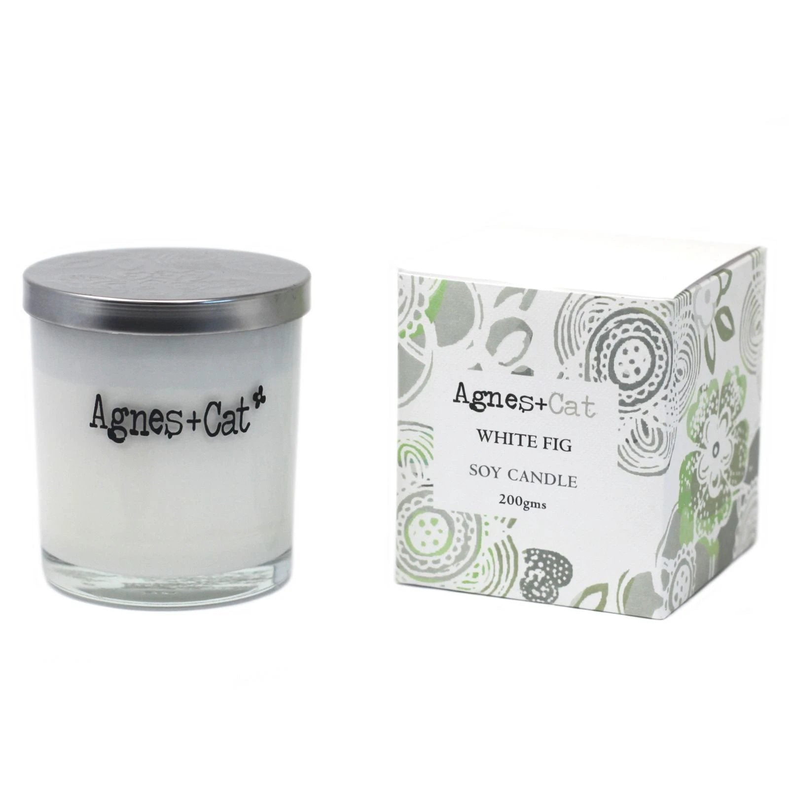 Agnes + Cat Votive Candle - White Fig by AW Dropship UK