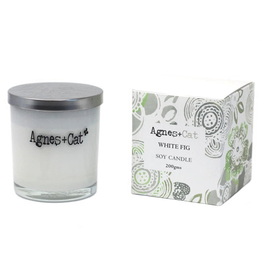 Agnes + Cat Votive Candle - White Fig by AW Dropship UK