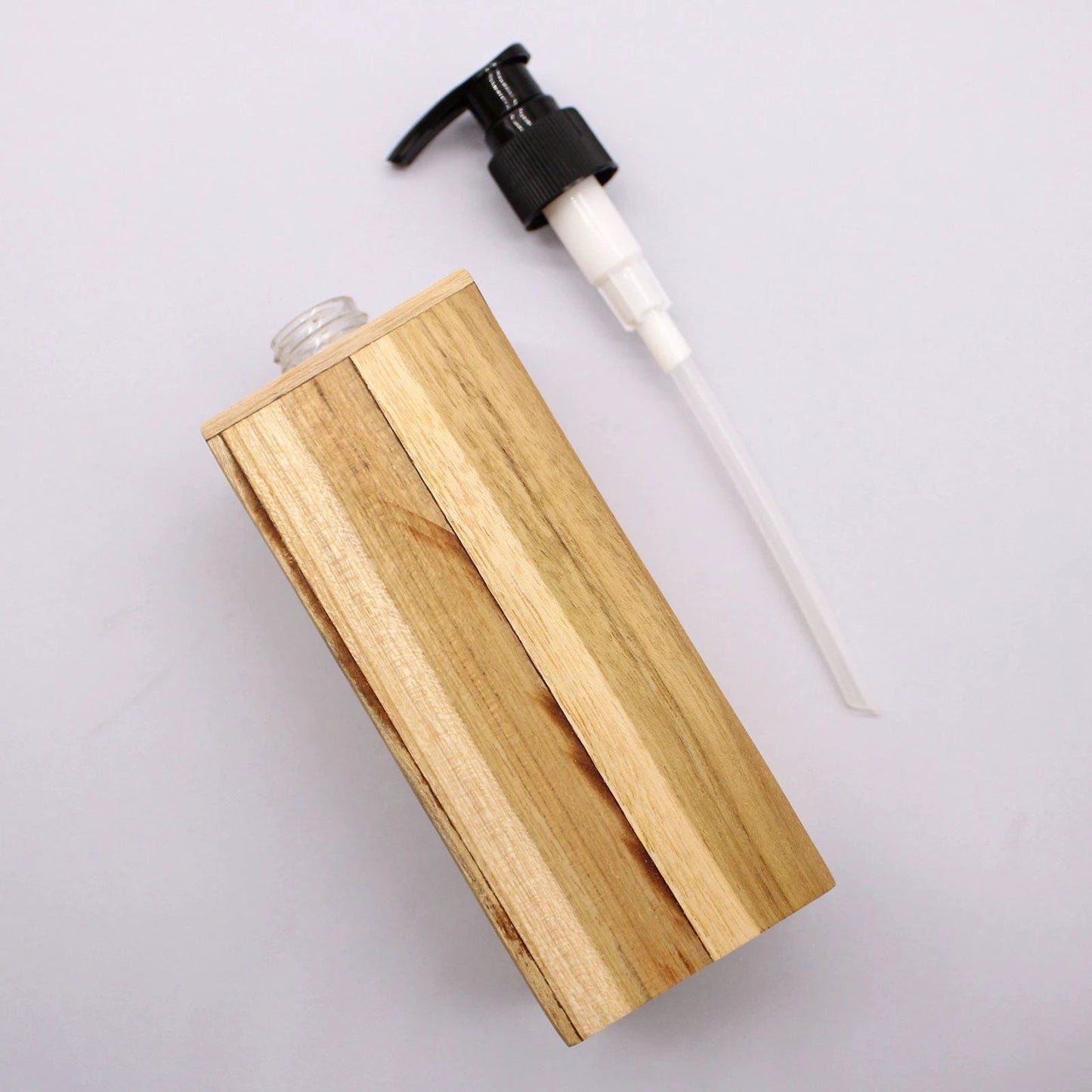 Natural Teakwood Soap Dispenser - Square by AW Dropship UK