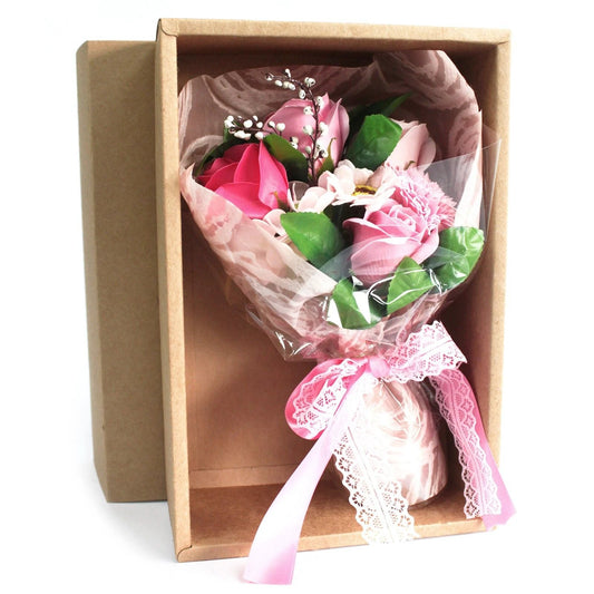 Pink Boxed Hand Soap Flower Bouquet - Special by AW Dropship UK