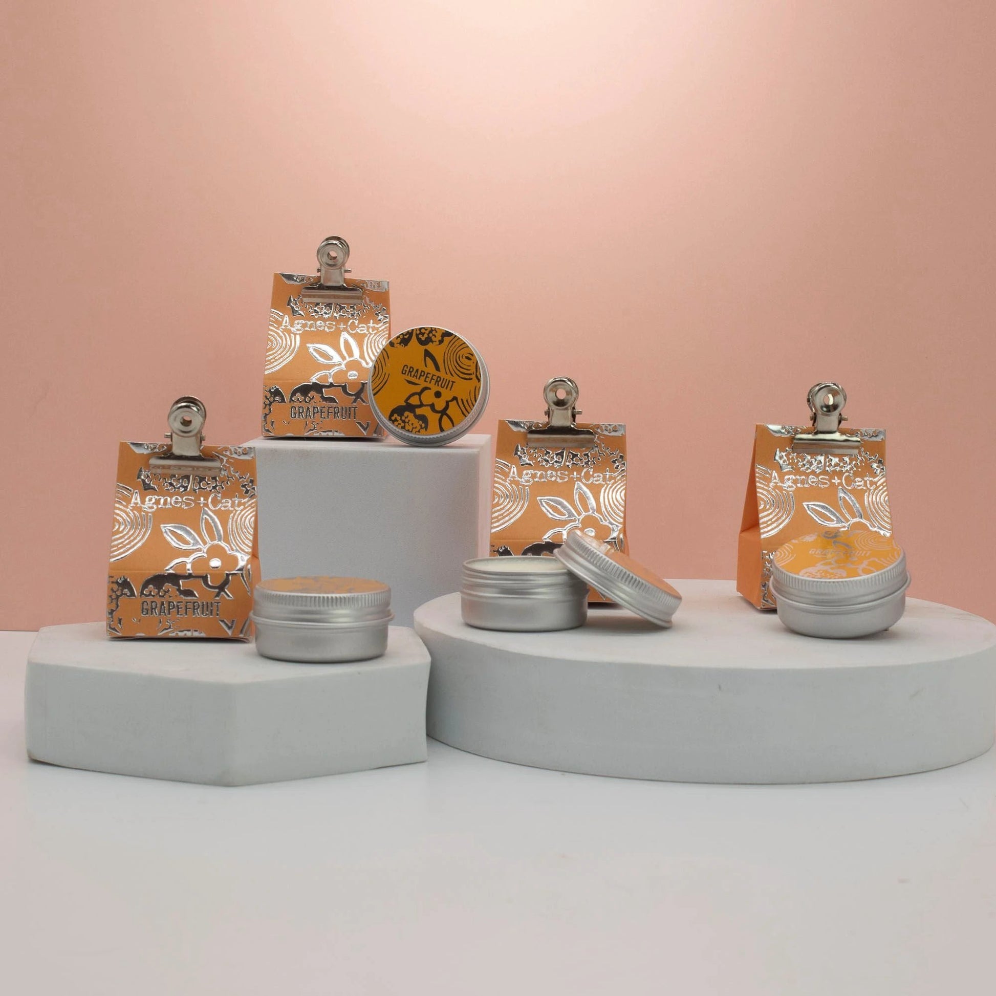 Agnes Cat Grapefruit Lip Balm Hand Poured in the UK Citrus Fresh Lip Care for Everyday Use by AW Dropship UK