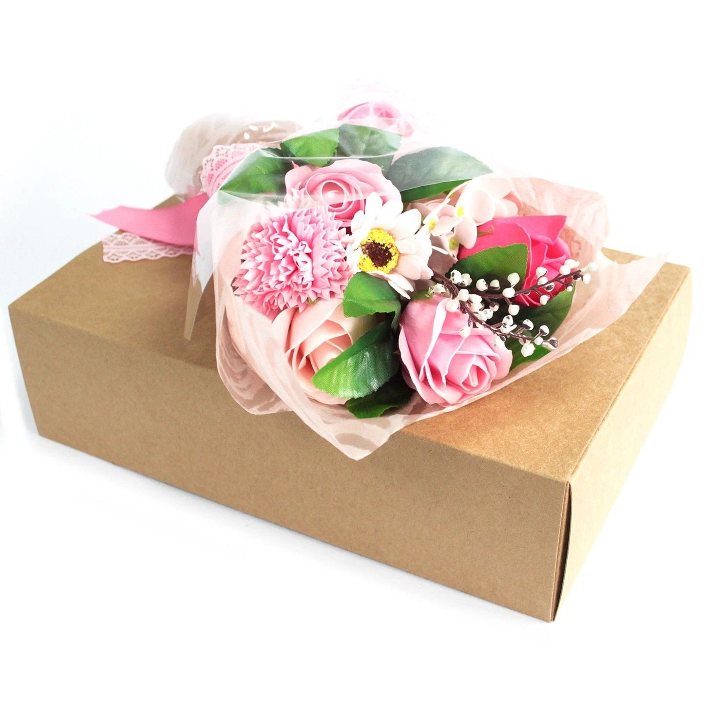 Pink Boxed Hand Soap Flower Bouquet - Special by AW Dropship UK