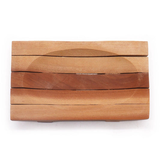 Classic Mahogany Soap Dish - Grid Drainer by AW Dropship UK