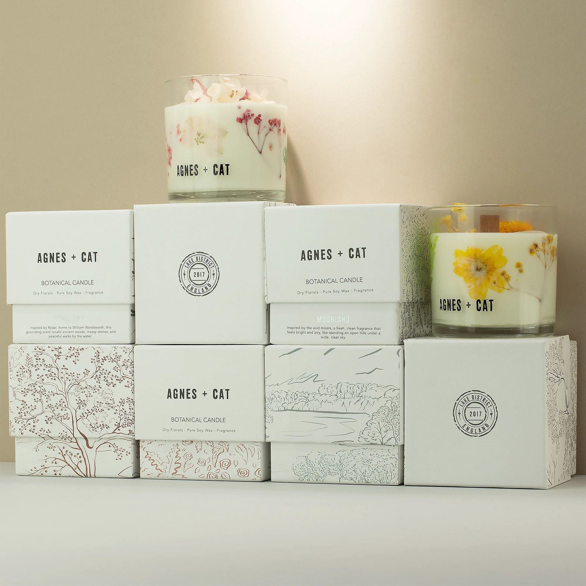 Agnes + Cat Botanical Soy Wax Candle - Lakeland Mocha by AW Dropship UK