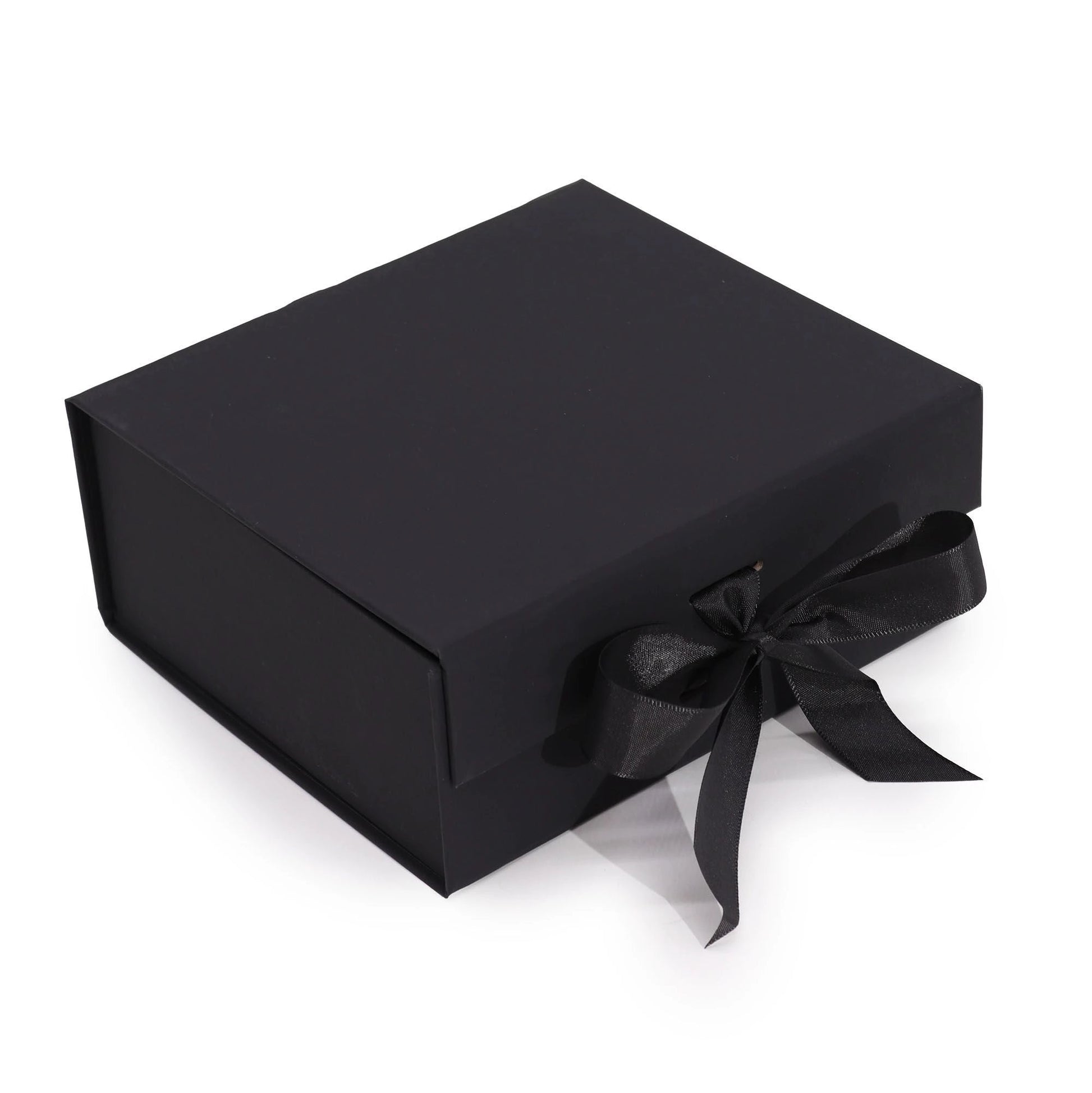 Flat Pack Gift Box - Medium Square (20x18.2x8cm) - Black by AW Dropship UK