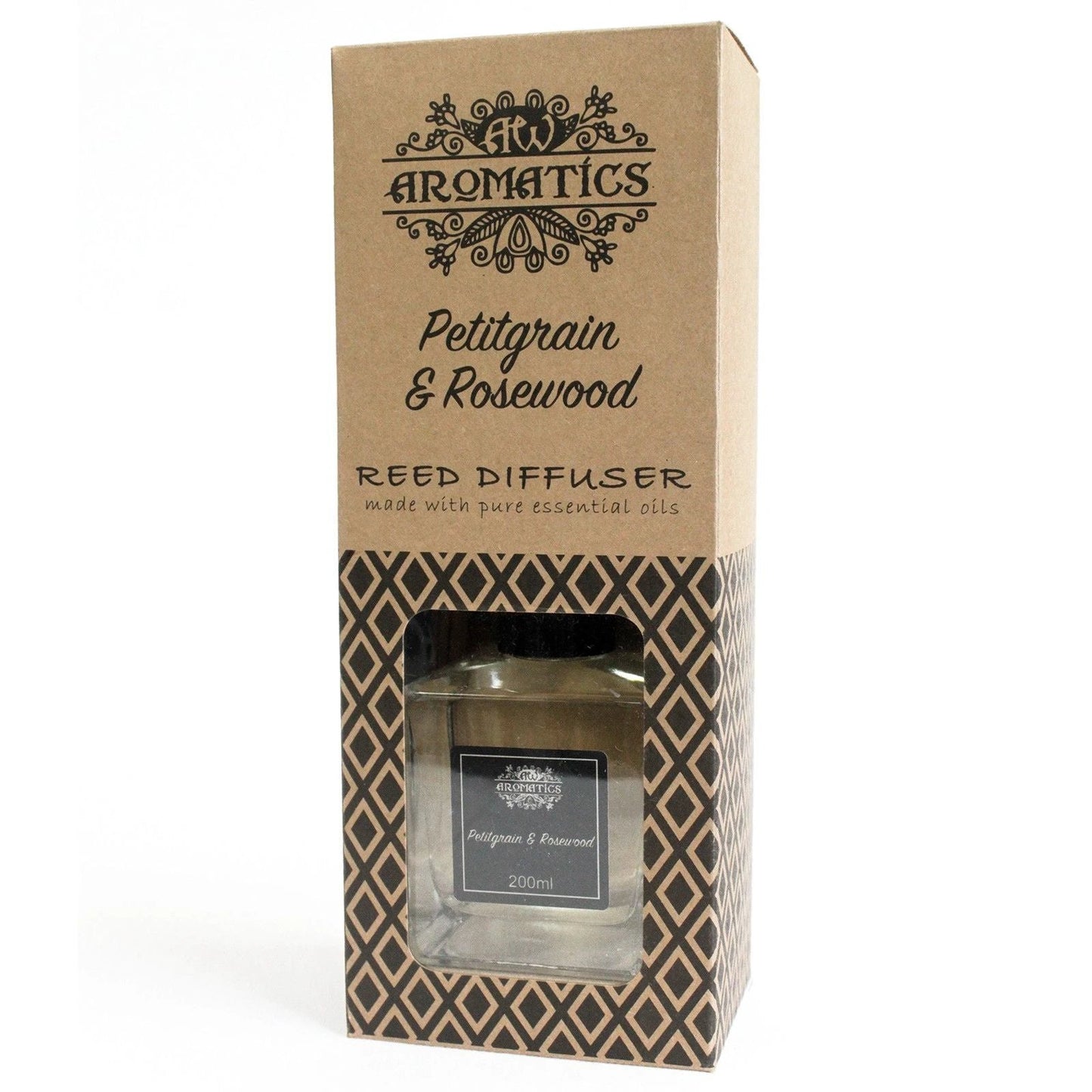 200ml Petitgrain & Rosewood Essential Oil Reed Diffuser by AW Dropship UK