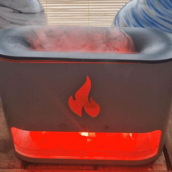 White Blaze Aroma Diffuser - Himalayan Salt Chamber - USB-C - Flame Effect (Salt included) by AW Dropship UK