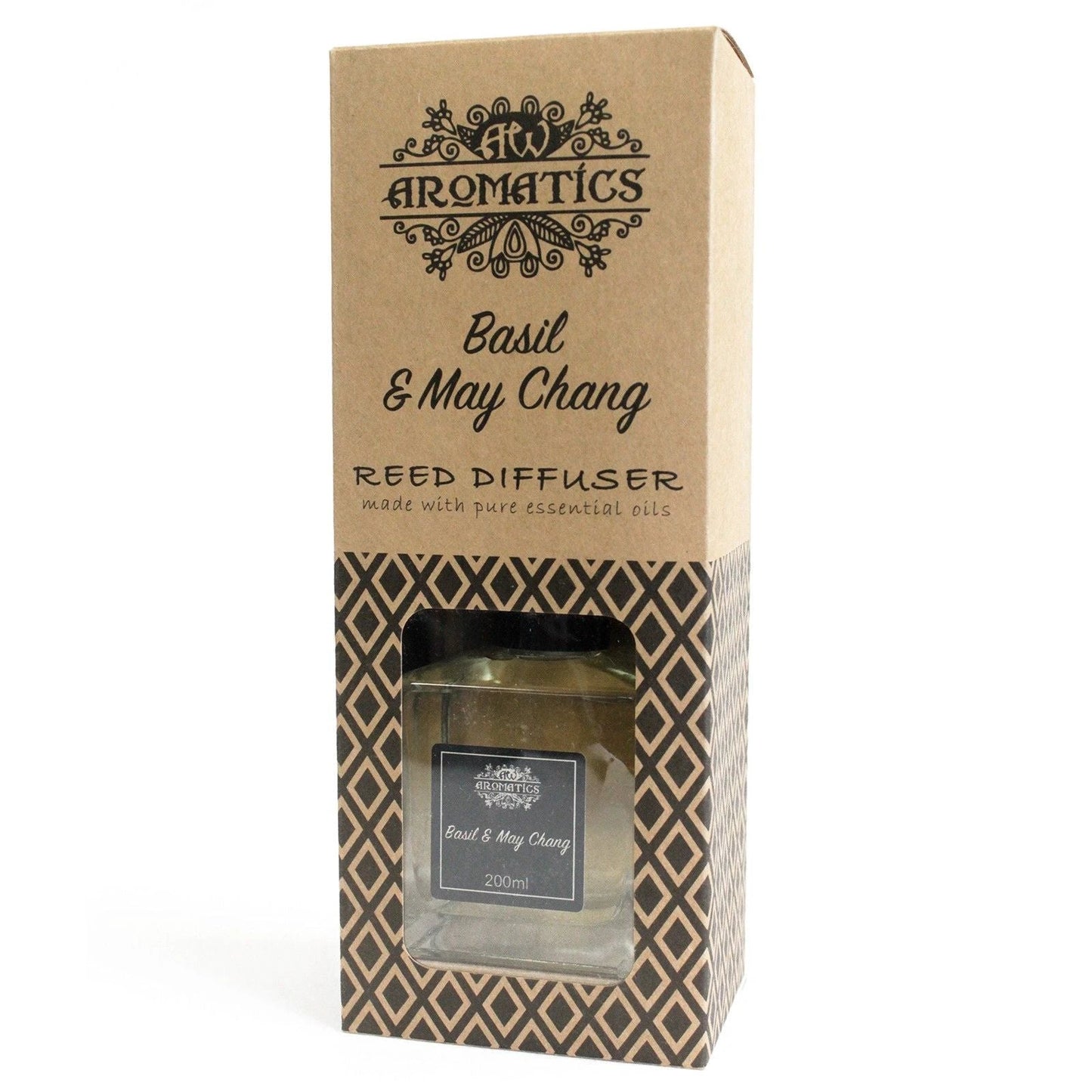 200ml Basil & Maychang Essential Oil Reed Diffuser by AW Dropship UK