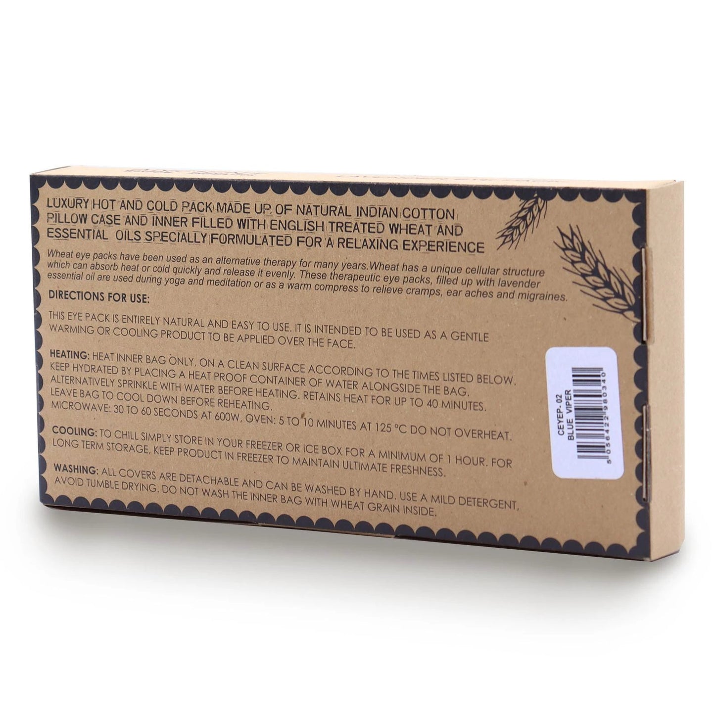 Lavender Natural Cotton and Juco Eye Pillow in Gift Box - Blue Viper by AW Dropship UK