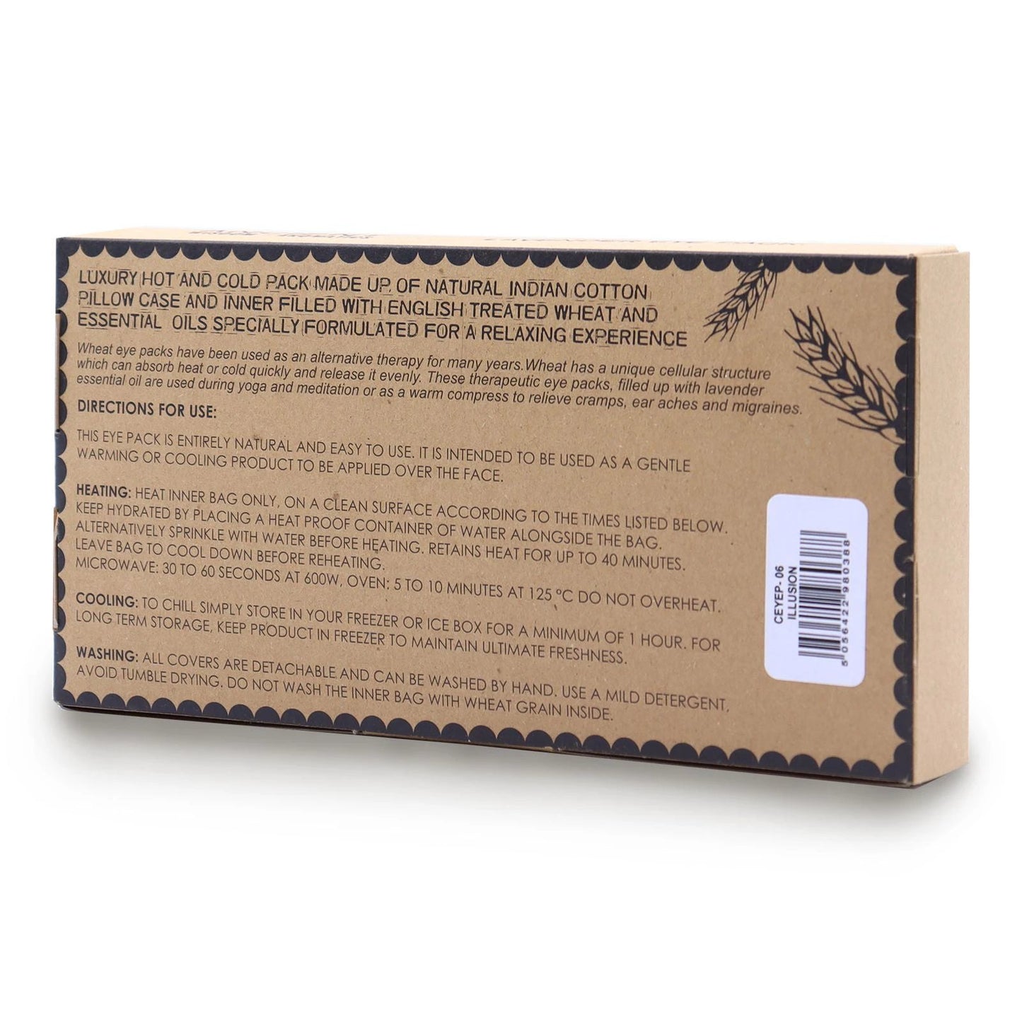 Lavender Natural Cotton and Juco Eye Pillow in Gift Box - Illusion by AW Dropship UK