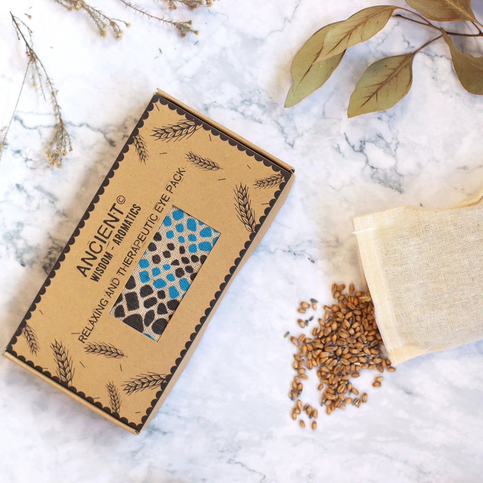 Lavender Natural Cotton and Juco Eye Pillow in Gift Box - Blue Viper by AW Dropship UK