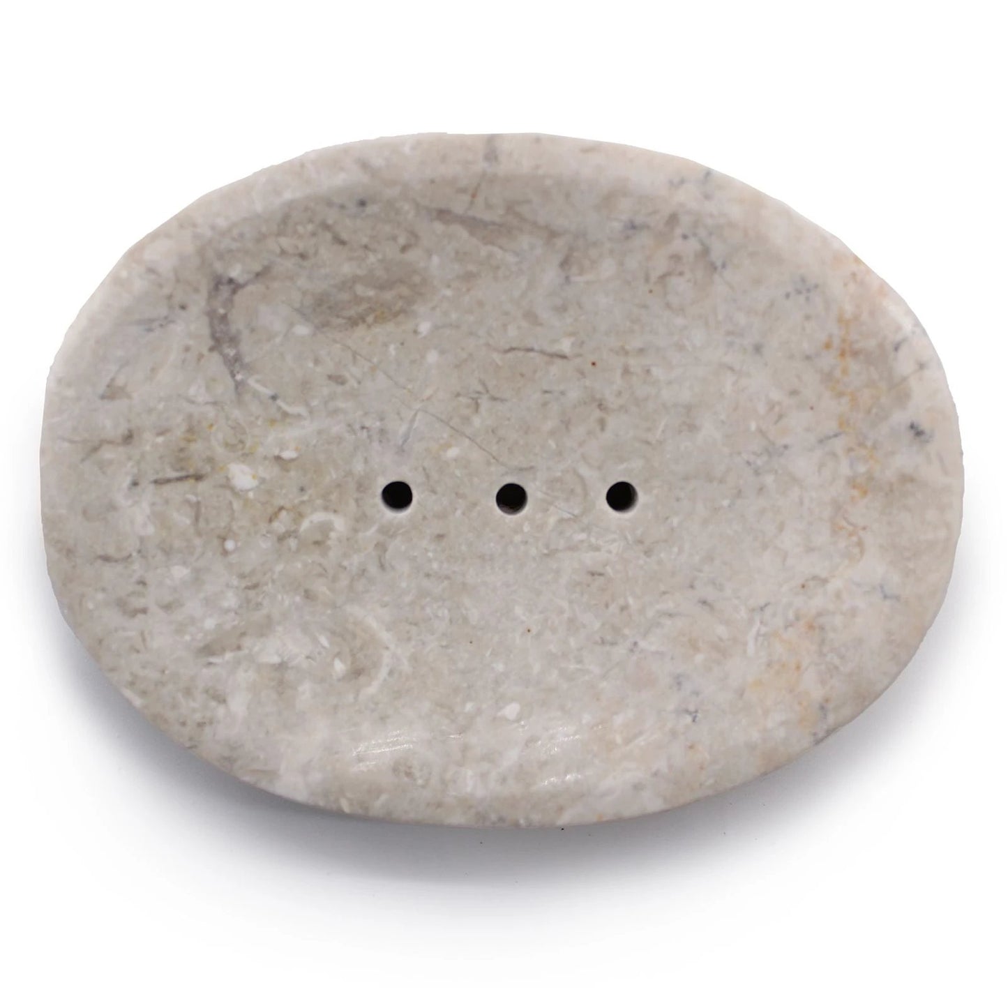 Classic Oval Cream Marble Soap Dish by AW Dropship UK