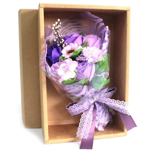 Purple Boxed Hand Soap Flower Bouquet - Special by AW Dropship UK