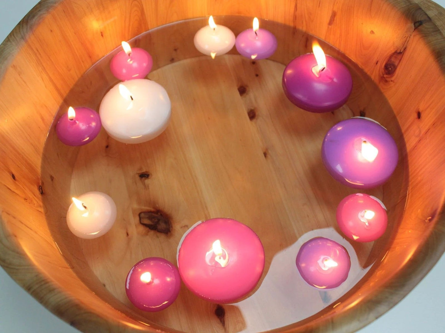 3x Large Floating Candle - Pink by AW Dropship UK