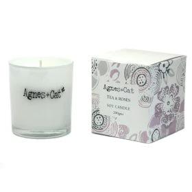 Agnes + Cat Votive Candle - Tea and Roses by AW Dropship UK