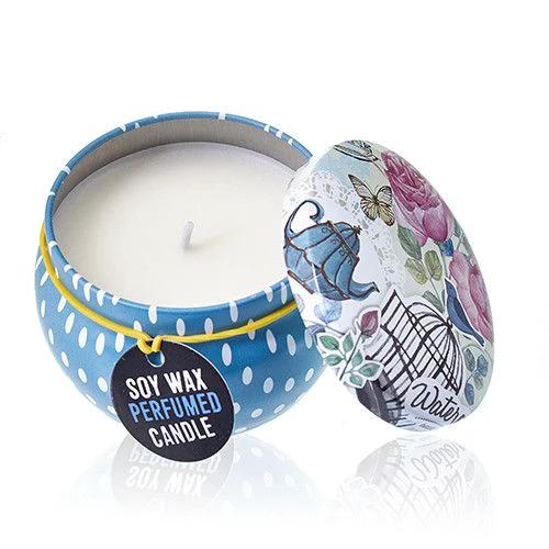 Art Tin Candle - Assorted Design - Parisian Weekend - Peonies by AW Dropship UK