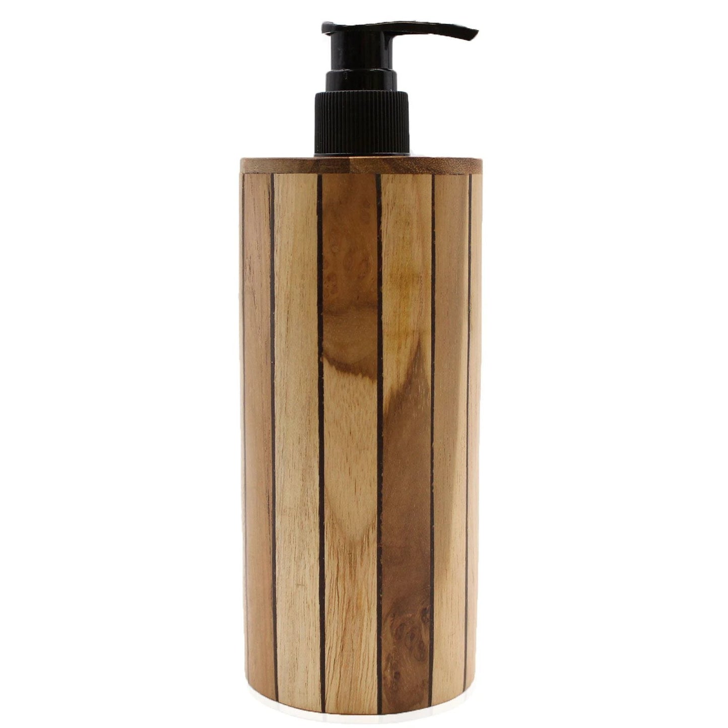 Natural Teakwood Soap Dispenser - Round by AW Dropship UK