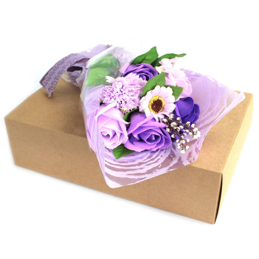 Purple Boxed Hand Soap Flower Bouquet - Special by AW Dropship UK