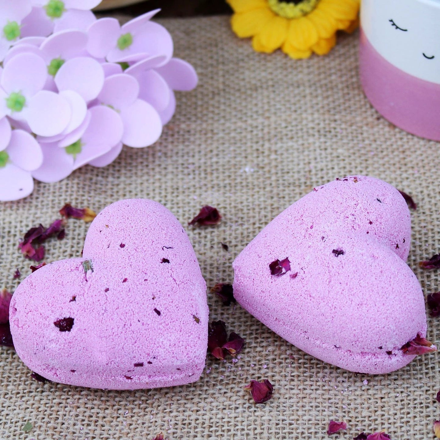 Love Heart Bath Bomb 70g Ylang And Rose Heart Shaped Bath Bomb Calming Floral Spa Like Soak by AW Dropship UK