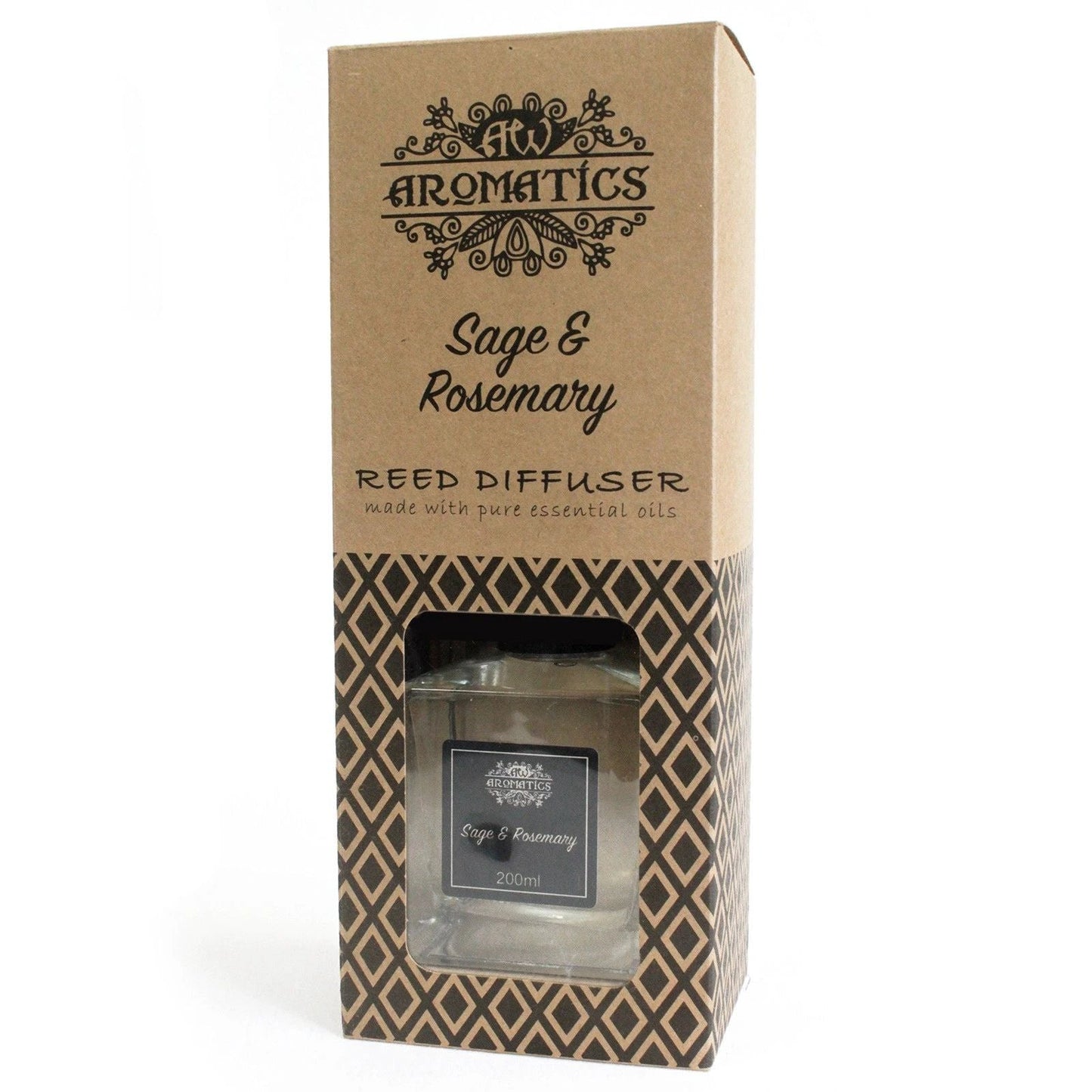 200ml Sage & Rosemary Essential Oil Reed Diffuser by AW Dropship UK