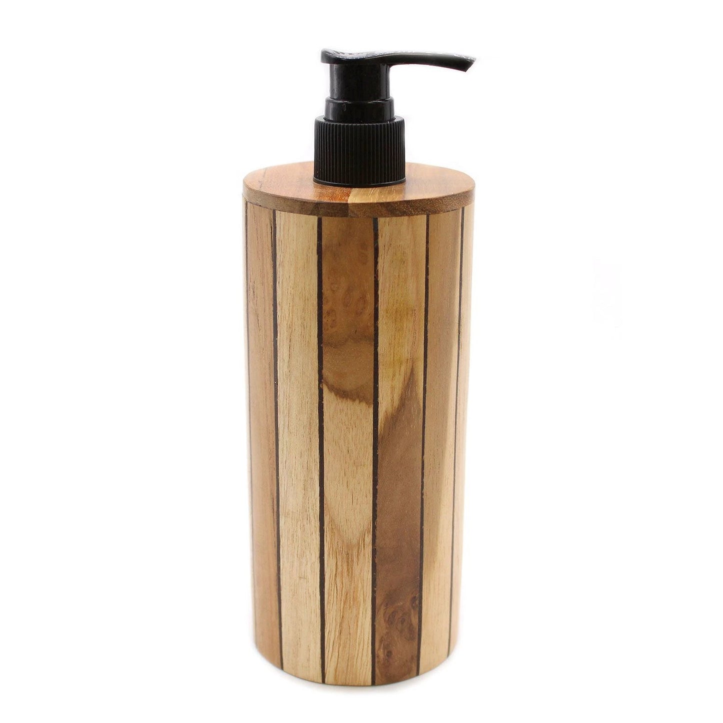 Natural Teakwood Soap Dispenser - Round by AW Dropship UK