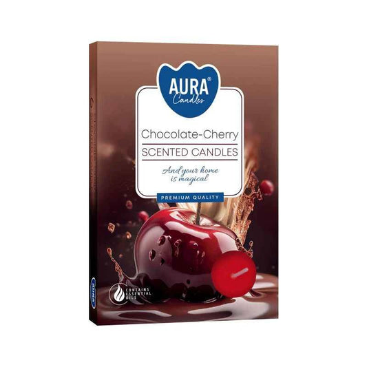 Scented Tealight Candles Set of 6 – Chocolate & Sour Cherry