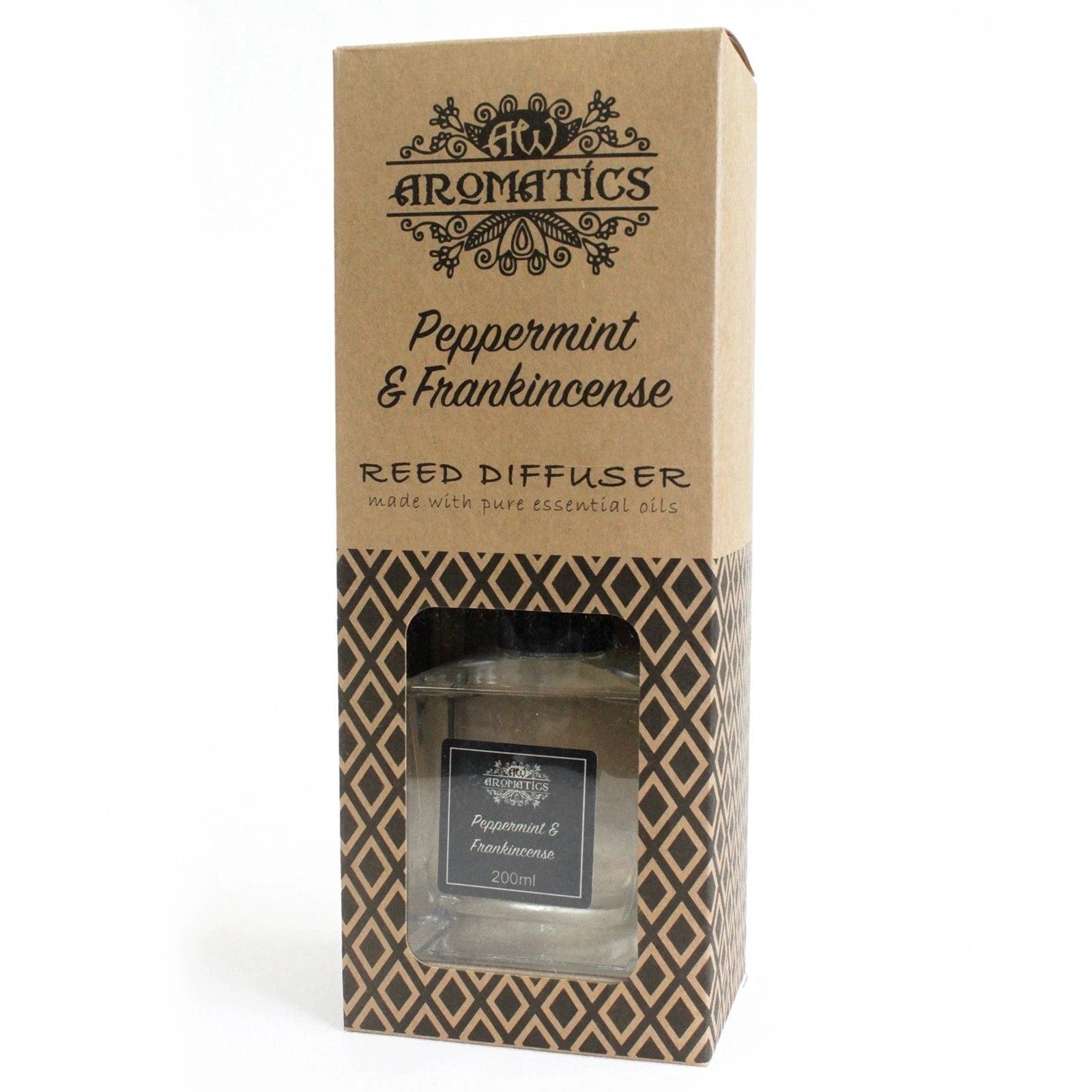 200ml Peppermint & Frankincense Essential Oil Reed Diffuser by AW Dropship UK