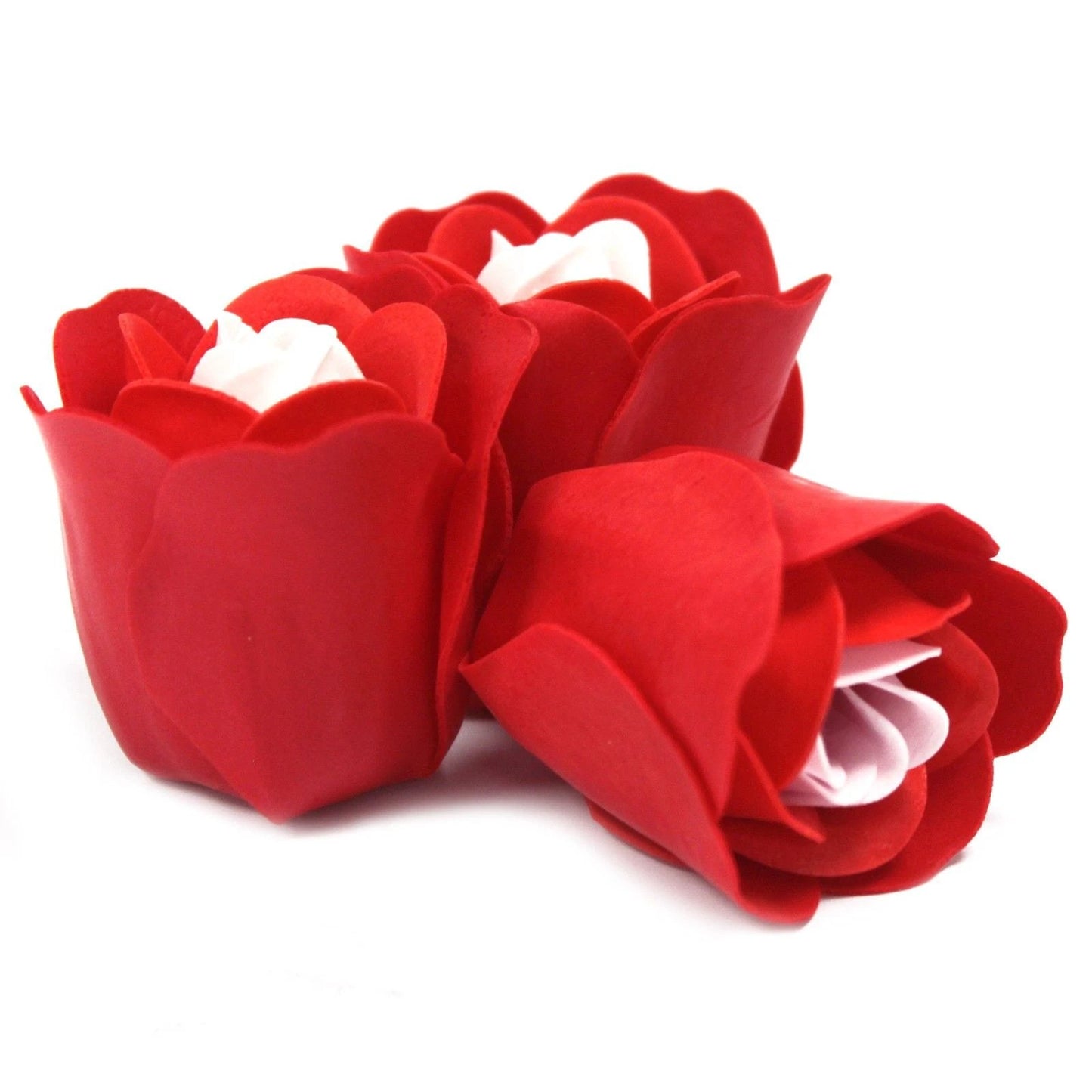 Set of 3 Soap Flower Heart Box - Red Roses by AW Dropship UK