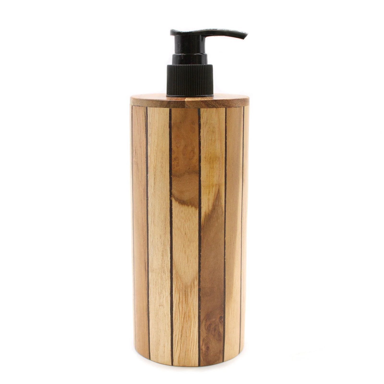 Natural Teakwood Soap Dispenser - Round by AW Dropship UK