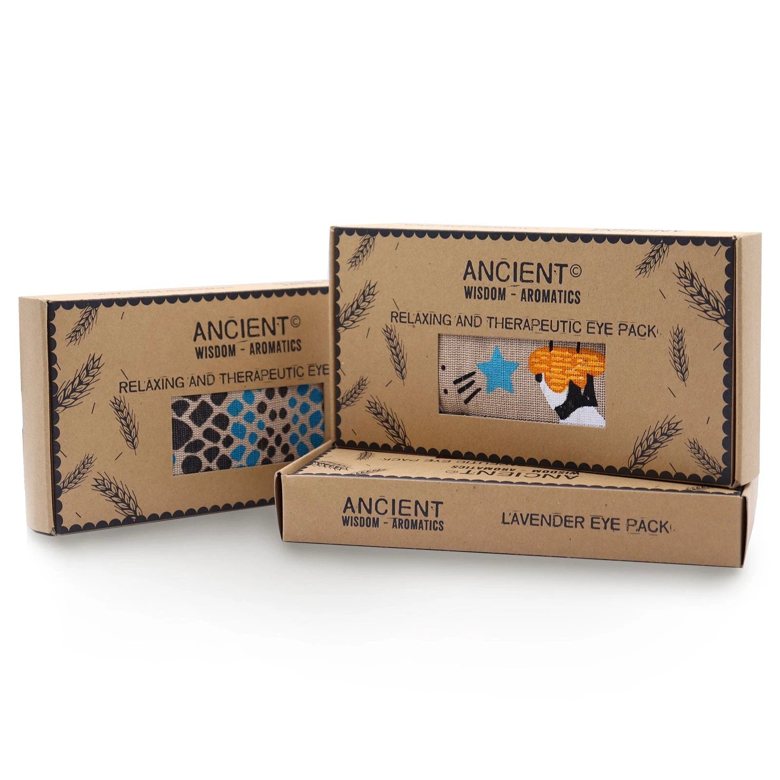 Lavender Natural Cotton and Juco Eye Pillow in Gift Box - Night Leopard by AW Dropship UK