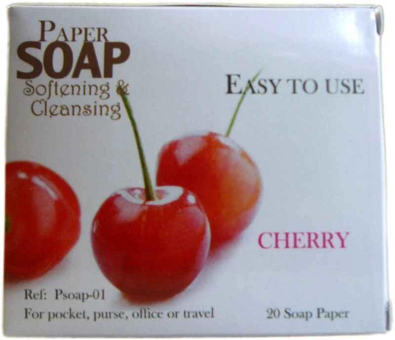 Cherry Pocket Paper Soaps – Travel-Friendly Single-Use Sheets
