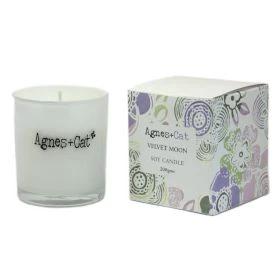 Agnes + Cat Votive Candle - Velvet Moon by AW Dropship UK