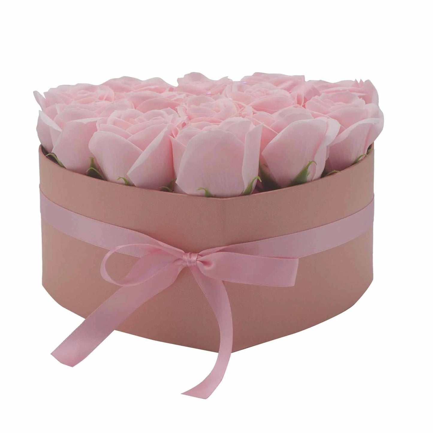 Soap Flower Gift Bouquet - 13 Pink Roses - Heart by AW Dropship UK