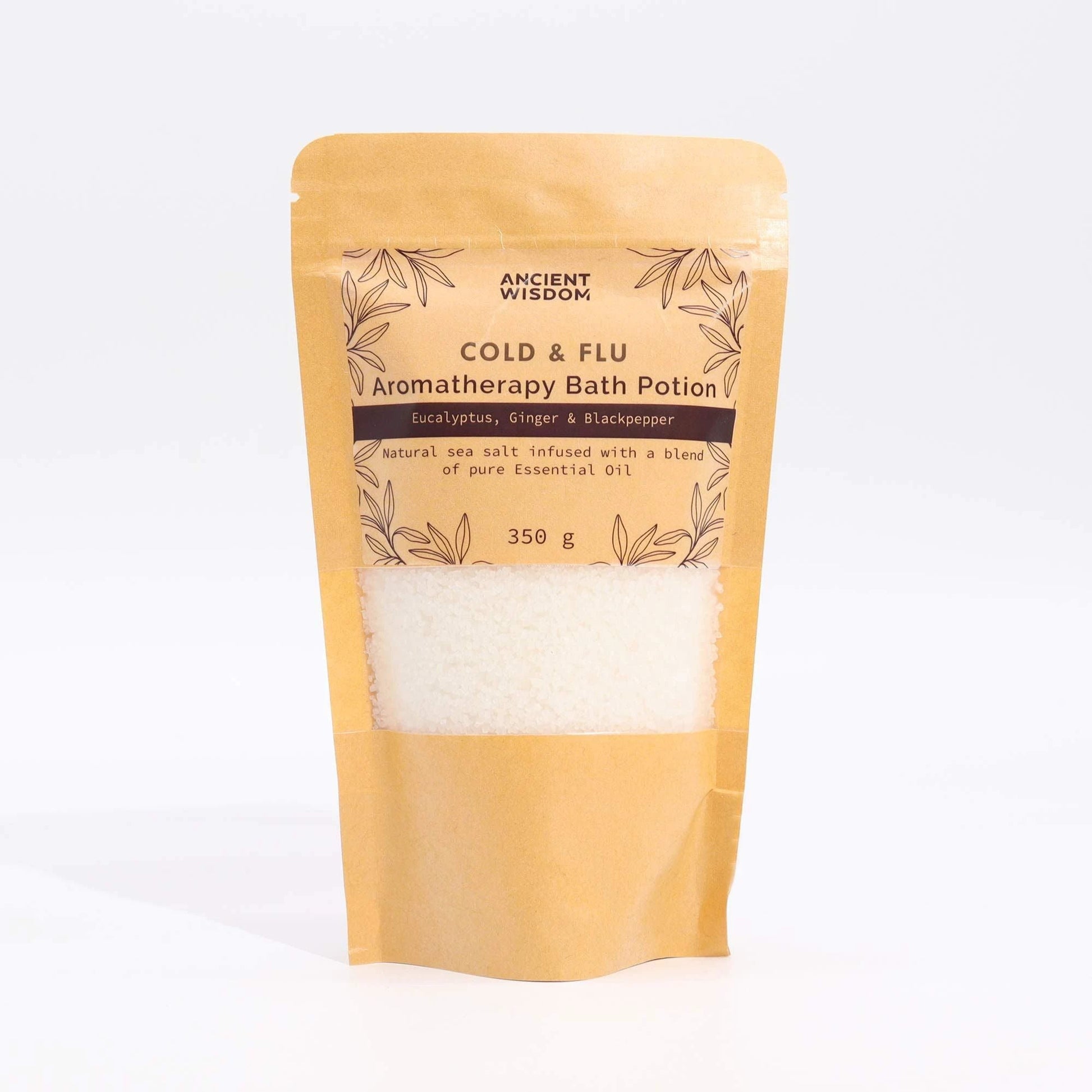 Aromatherapy Bath Potion in Kraft Bag 350g - Colds & Flu by AW Dropship UK