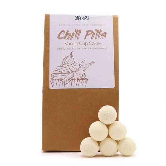 Chill Pills Gift Pack 350g Vanilla Cupcake Bath Pills Set For Luxurious Home Soaks And Relaxation by AW Dropship UK