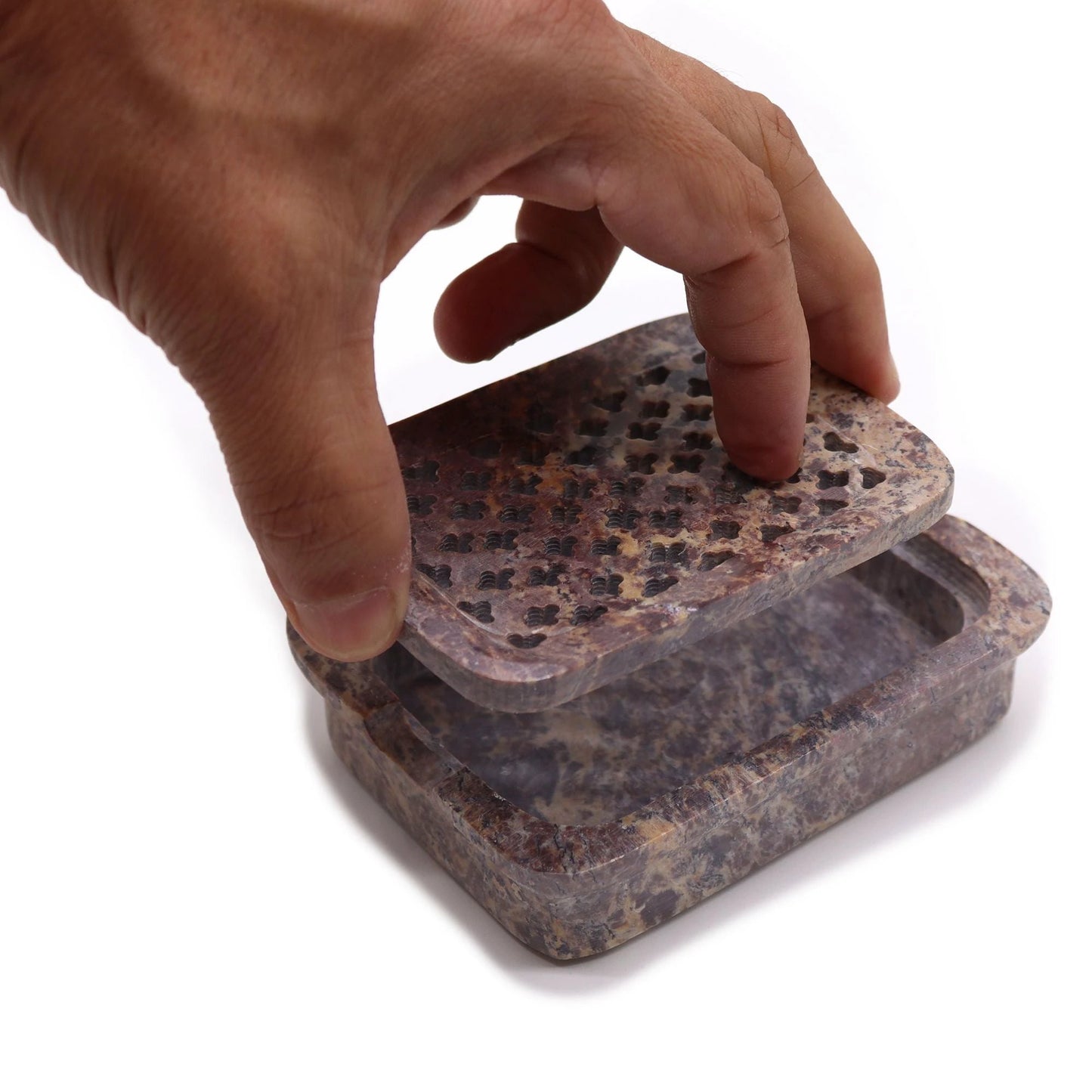 Soapstone Soap Dish & Drainer 11x8cm- Classic Square by AW Dropship UK