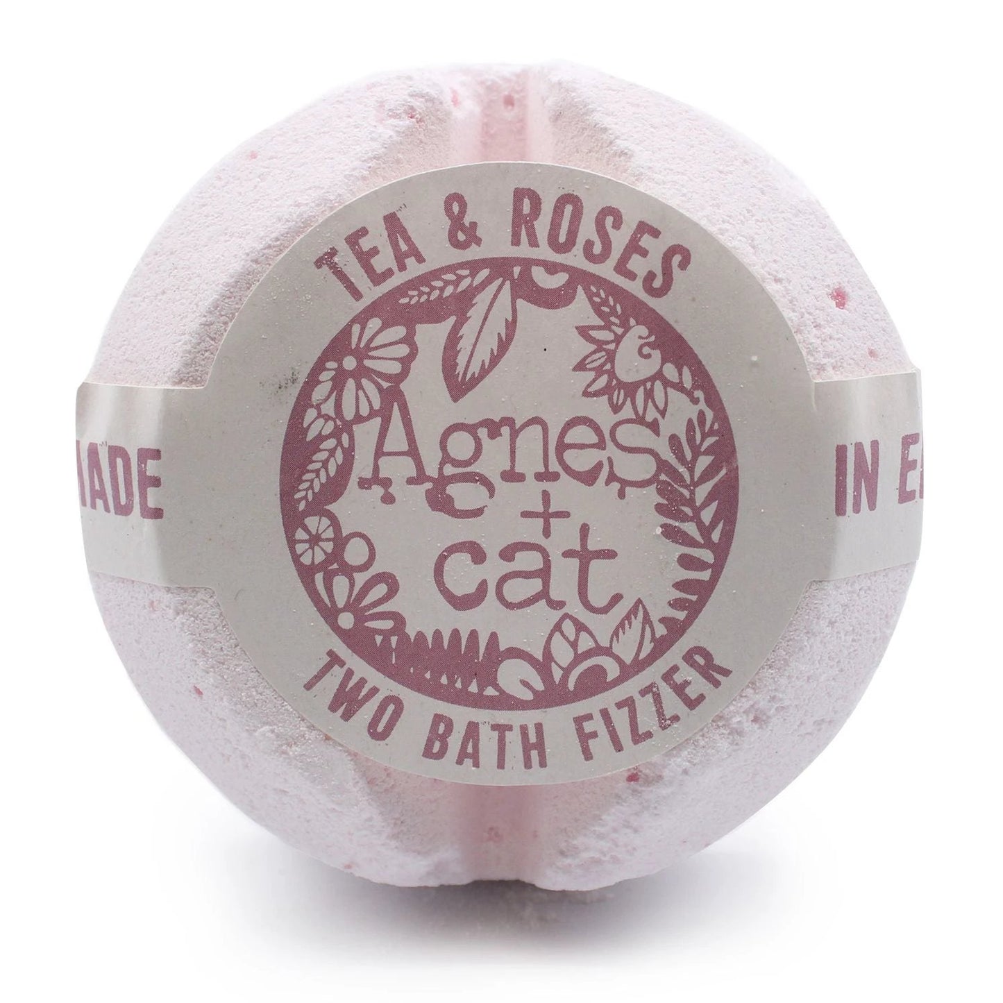 Agnes and Cat Bath Fizzer Tea and Roses Luxury Handcrafted Bath Fizzer for Relaxation at Home Spa Experience by AW Dropship UK