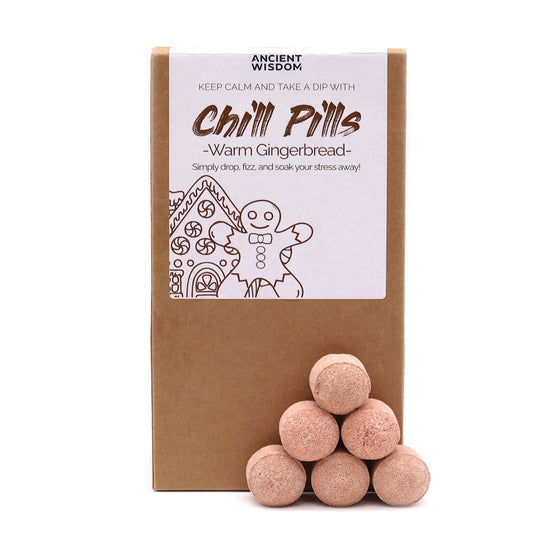 Chill Pills Gift Pack 350g Warm Gingerbread Bath Bombs With Citrus And Spice Scent by AW Dropship UK